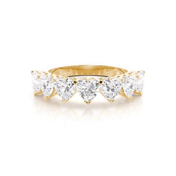 Prong Setting Heart Seven Stone Ring