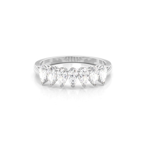 Prong Setting Pear Seven Stone Ring