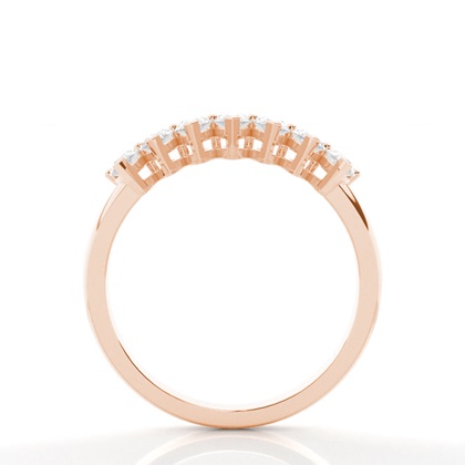 Rose Gold Contemporary Diamond Engagement Rings