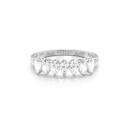 Prong Setting Pear Seven Stone Ring