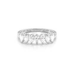 Prong Setting Pear Seven Stone Ring