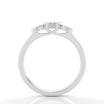 Oval 3 Diamanten Diamantringe