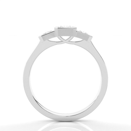 Radiant Platin Trilogie Verlobungsringe