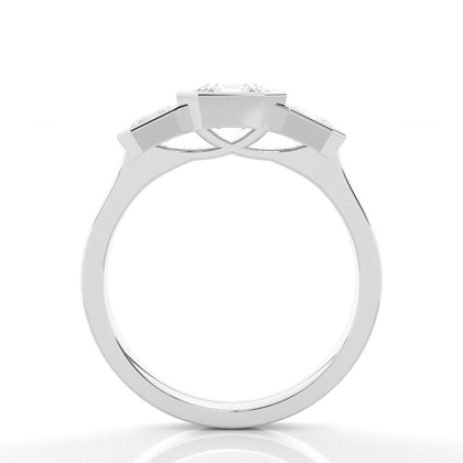 Radiant Platin Trilogie Verlobungsringe