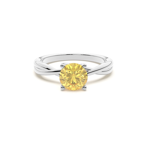 Prong Setting Yellow Diamond Engagement Ring
