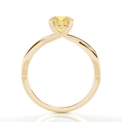 Prong Setting Yellow Diamond Engagement Ring