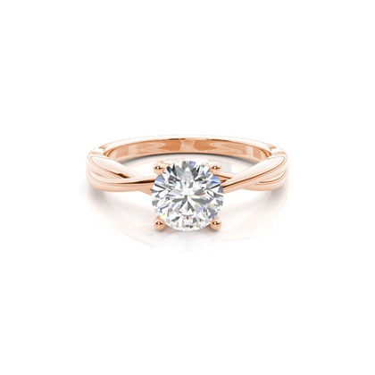 Rose Gold Solitaire Diamond Rings