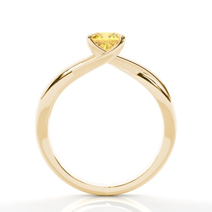 Prong Setting Yellow Diamond Engagement Ring
