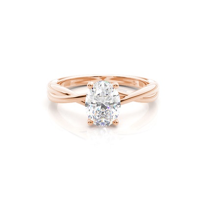 Rose Gold Solitaire Diamond Rings
