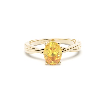 Prong Setting Yellow Diamond Ring