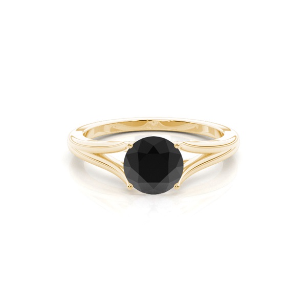 Prong Setting Engagement Black Diamond Ring