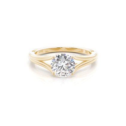Yellow Gold Solitaire Diamond Rings 
