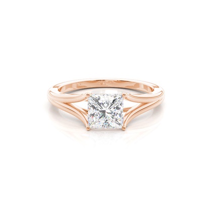 Rose Gold Solitaire Diamond Rings