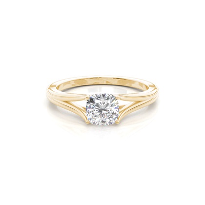 Yellow Gold Solitaire Diamond Rings 