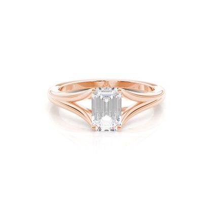 Emerald Solitaire Diamond Rings
