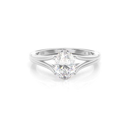 Oval Solitaire Diamond Rings