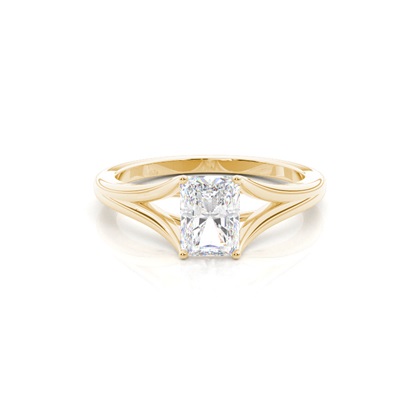 Radiant Yellow Gold Solitaire Diamond Engagement Rings