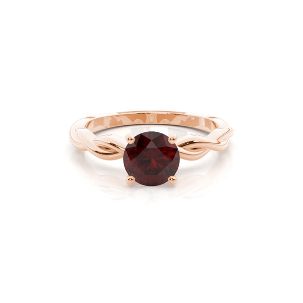 Prong Setting Garnet Solitaire Engagement Ring
