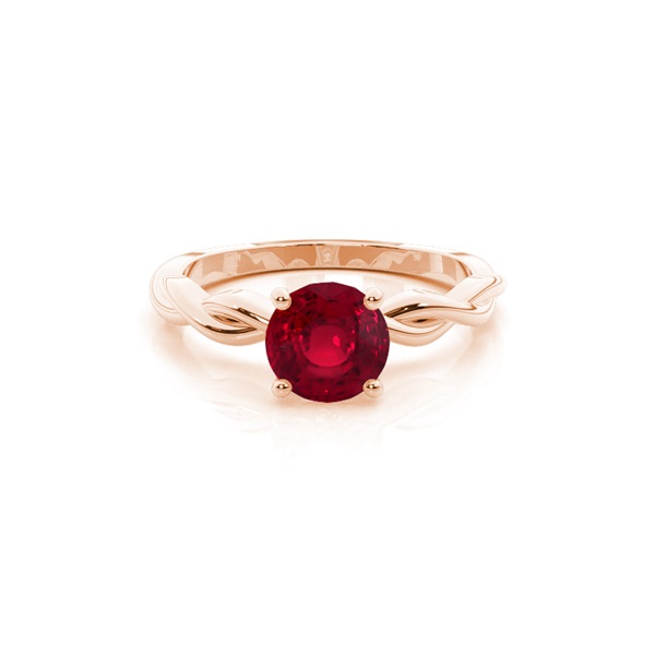 Prong Setting Ruby Solitaire Engagement Ring