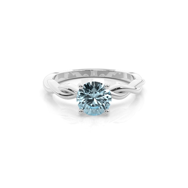 Prong Setting Aquamarine Solitaire Engagement Ring