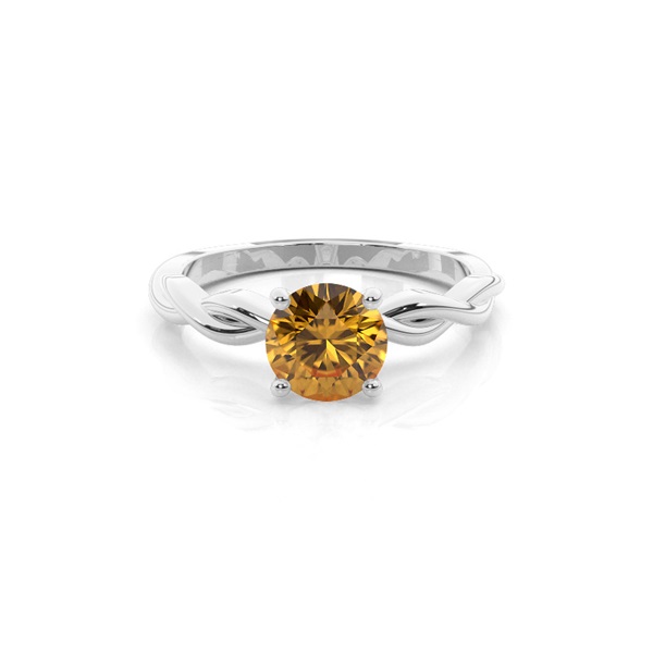 Prong Setting Citrine Solitaire Engagement Ring