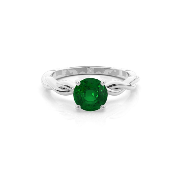 Prong Setting Emerald Solitaire Engagement Ring