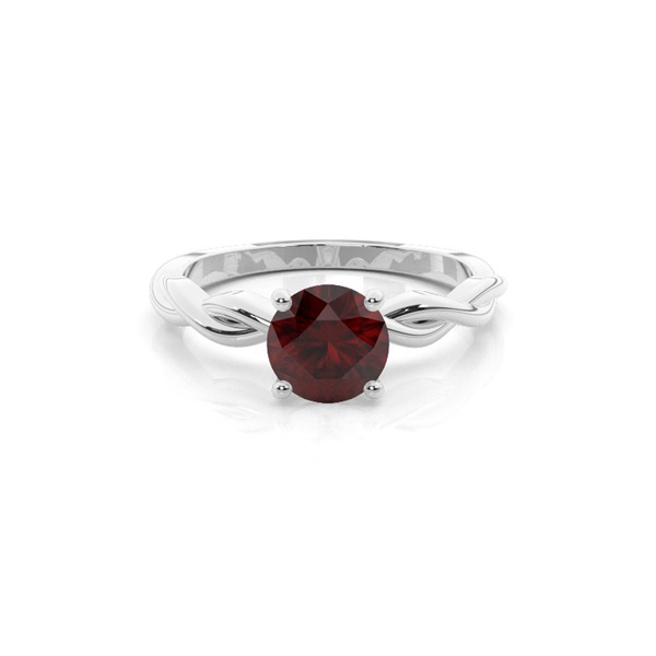 Prong Setting Garnet Solitaire Engagement Ring
