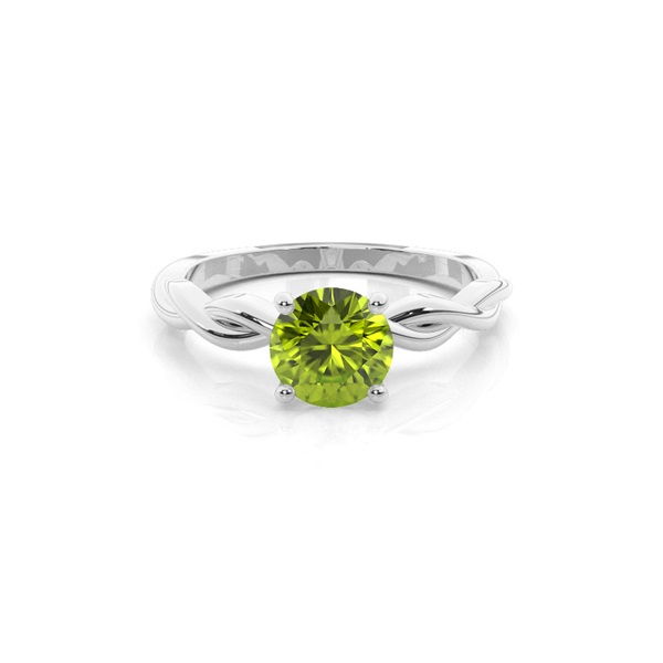 Prong Setting Peridot Solitaire Engagement Ring