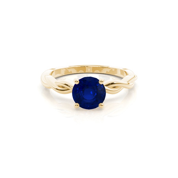 Prong Setting Blue Sapphire Solitaire Engagement Ring