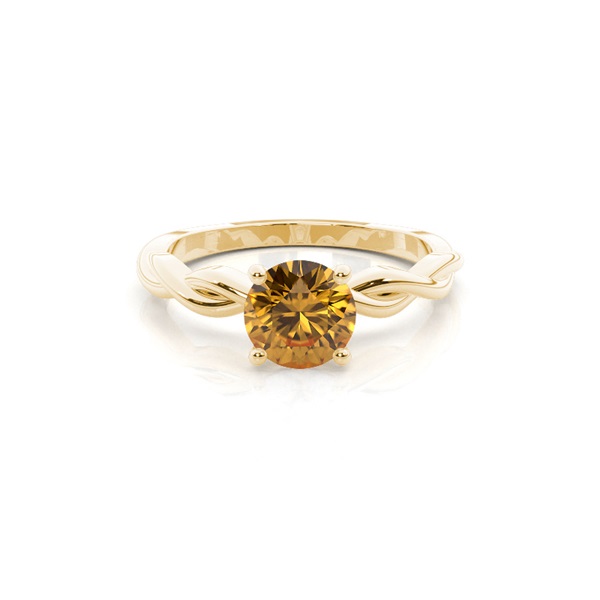 Prong Setting Citrine Solitaire Engagement Ring