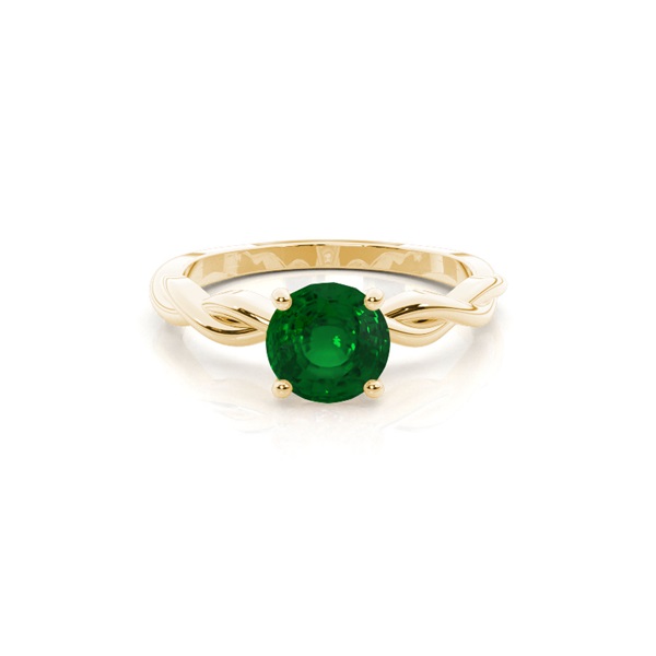 Prong Setting Emerald Solitaire Engagement Ring