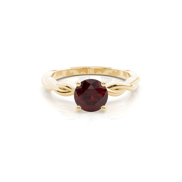 Prong Setting Garnet Solitaire Engagement Ring