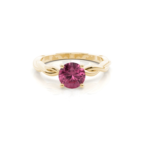 Prong Setting Pink Tourmaline Solitaire Engagement Ring