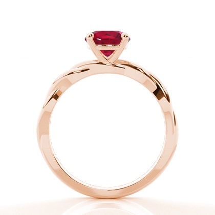 Rubin-Solitär-Verlobungsring in Krappenfassung