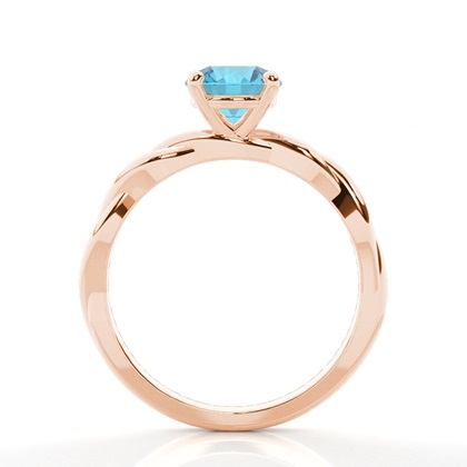 Topas-Solitär-Verlobungsring In Krappenfassung