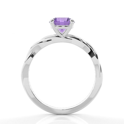 Krappenfassung Amethyst Solitaire Verlobungsring