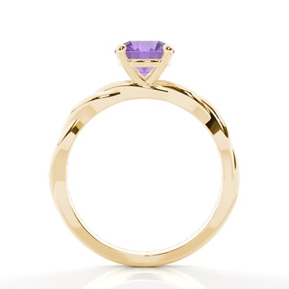 Krappenfassung Amethyst Solitaire Verlobungsring