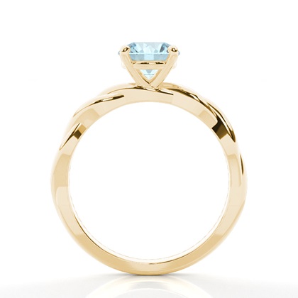 Aquamarin-Solitär-Verlobungsring In Krappenfassung