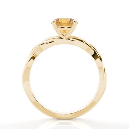 Citrin-Solitär-Verlobungsring In Krappenfassung