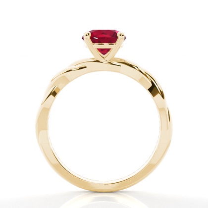 Prong Setting Ruby Solitaire Engagement Ring