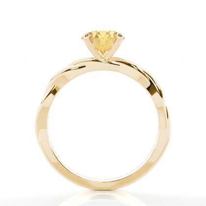 Prong Setting Yellow Diamond Engagement Ring