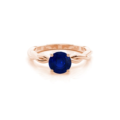 Prong Setting Blue Sapphire Solitaire Engagement Ring