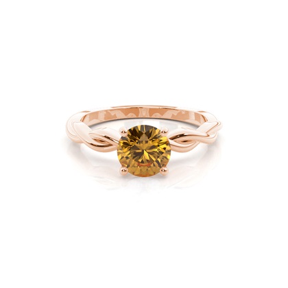 Prong Setting Citrine Solitaire Engagement Ring
