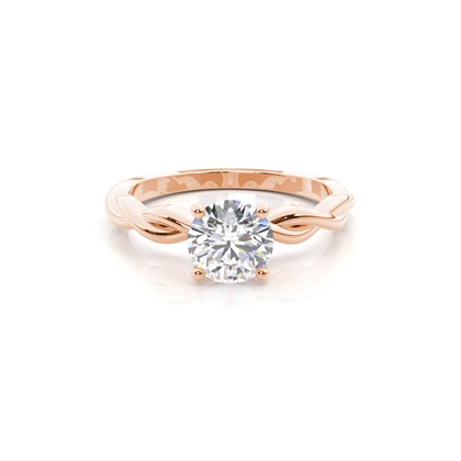 Rose Gold Solitaire Diamond Rings