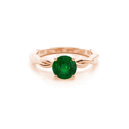 Prong Setting Emerald Solitaire Engagement Ring