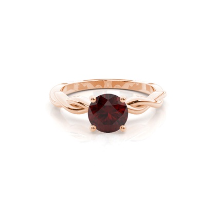 Prong Setting Garnet Solitaire Engagement Ring