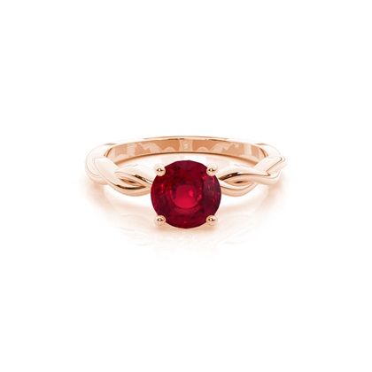 Prong Setting Ruby Solitaire Engagement Ring