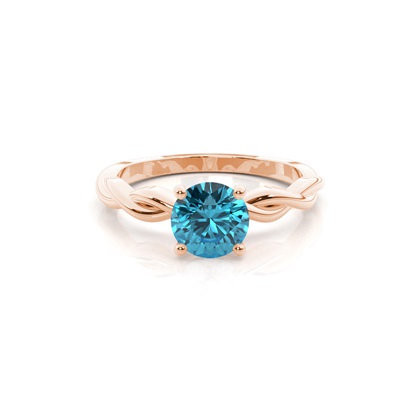 Prong Setting Topaz Solitaire Engagement Ring