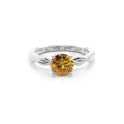 Prong Setting Citrine Solitaire Engagement Ring