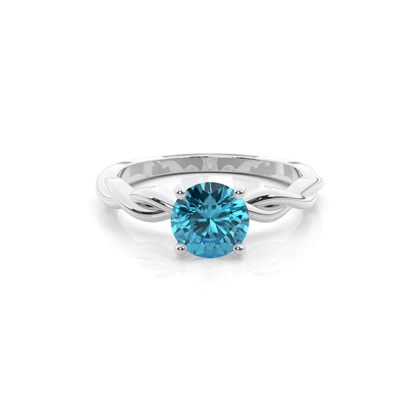 Prong Setting Topaz Solitaire Engagement Ring